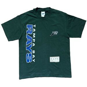 Vintage Y2K Tampa Bay Rays MLB Mens Size L Green T-Shirt CSA 2004